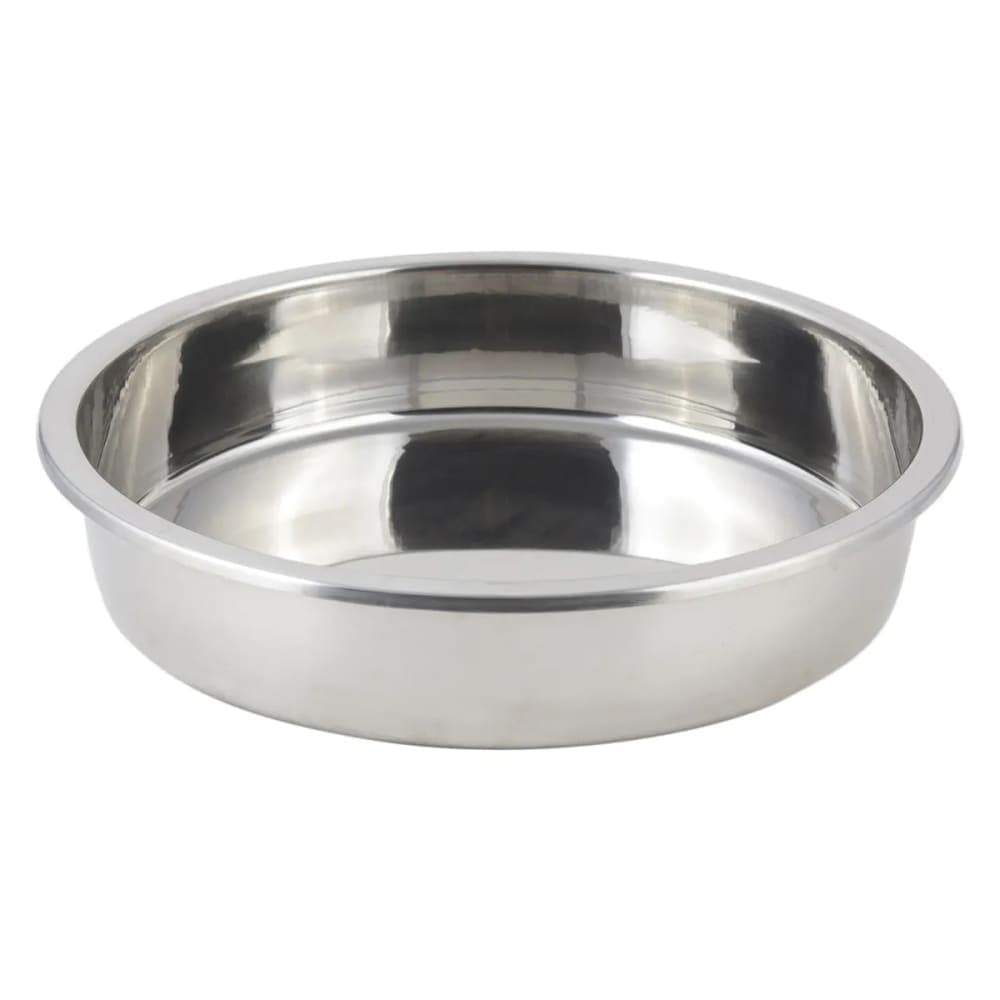 Bon Chef 12001 15" Round Food Pan for Chafers w/ 2 gal Capacity, Stainless