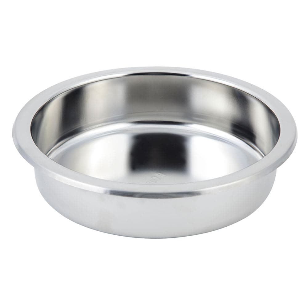 Bon Chef 12021 10 3/4" Round Food Pan for Petite Chafers, Stainless