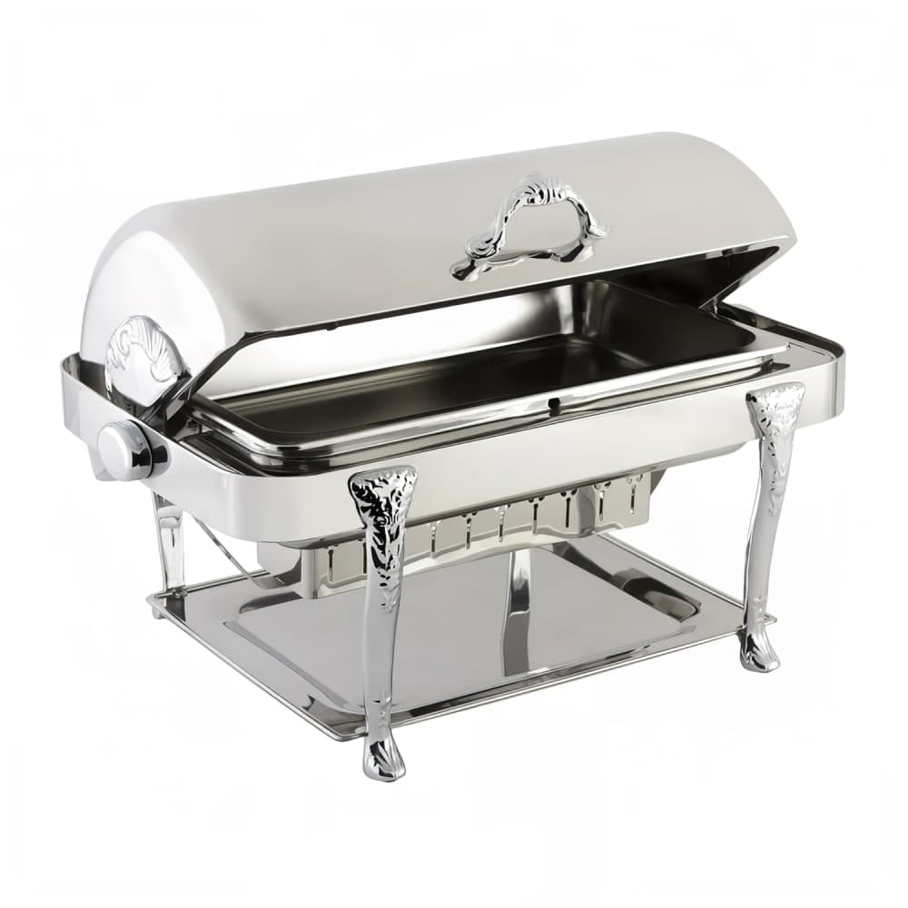 Bon Chef 17040CH Full Size Chafer w/ Roll-top Lid & Chafing Fuel Heat