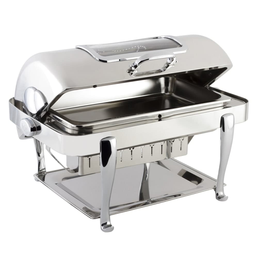 Bon Chef 19041CH Full Size Chafer w/ Roll Top Lid & Chafing Fuel Heat