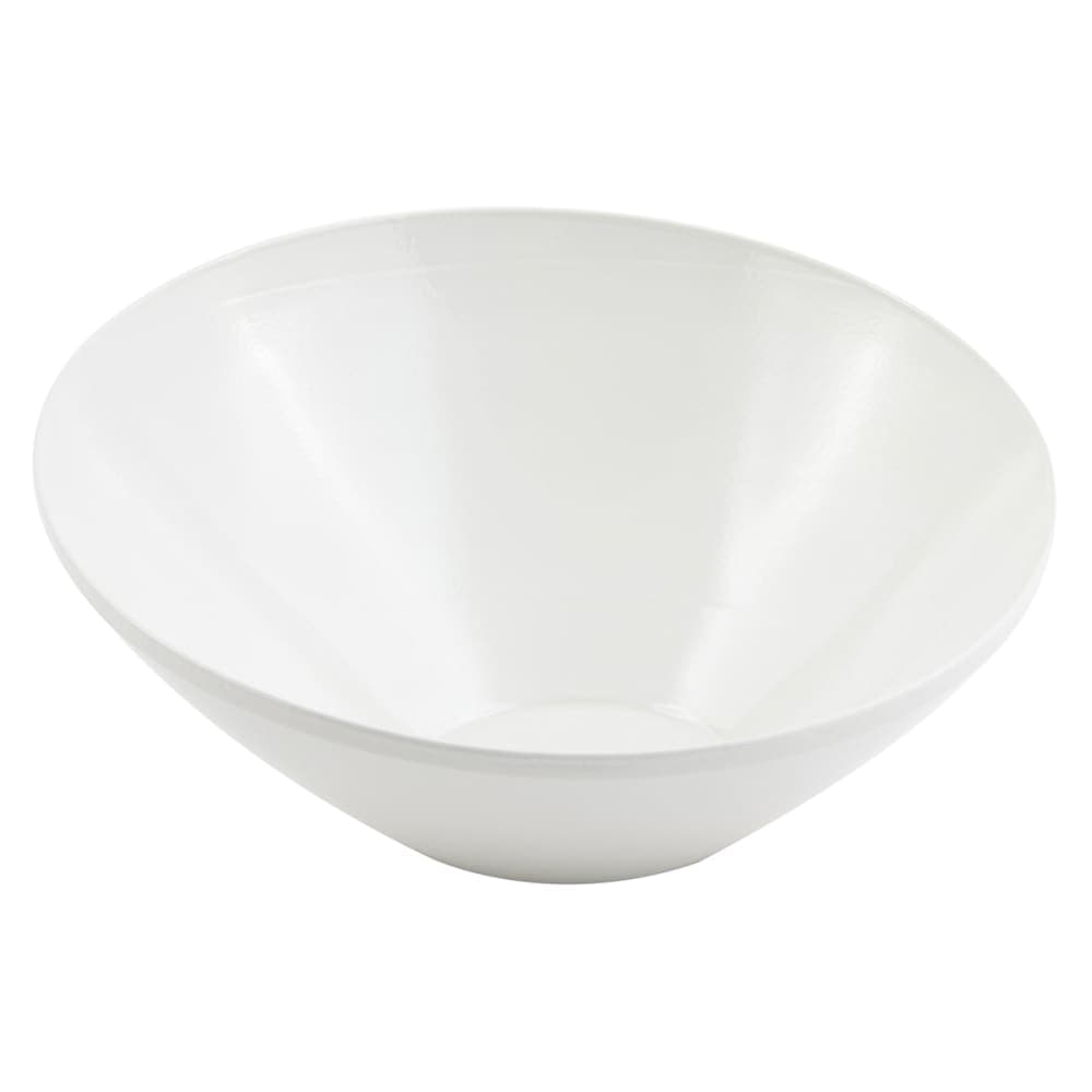 Bon Chef 2712S 12" Round Slant Bowl, Aluminum/White
