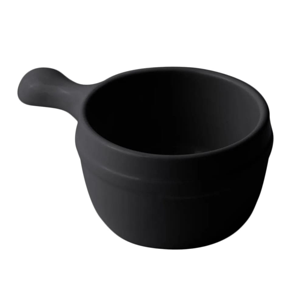 Bon Chef 3025S BLK 12 oz Round Soup Bowl w/ Side Handle, 3 3/4" Round Diam, Aluminum/Black