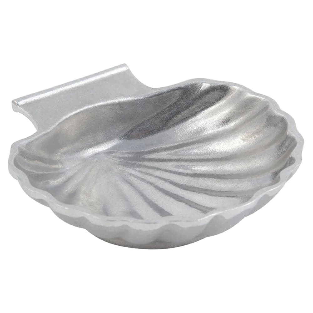 Bon Chef 5046 6 1/2" Shell Dish, Aluminum/Pewter Glo