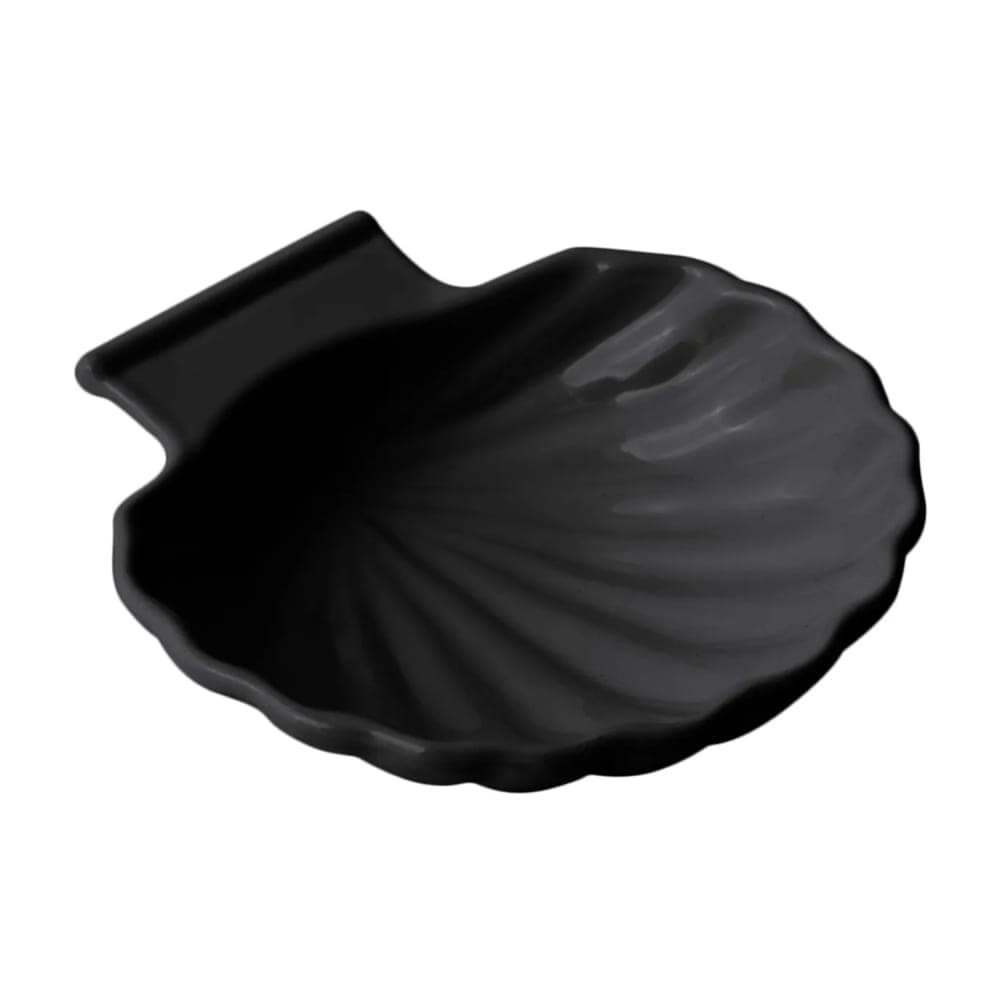 Bon Chef 5046S BLK 6 1/2" Shell Dish, Aluminum/Black