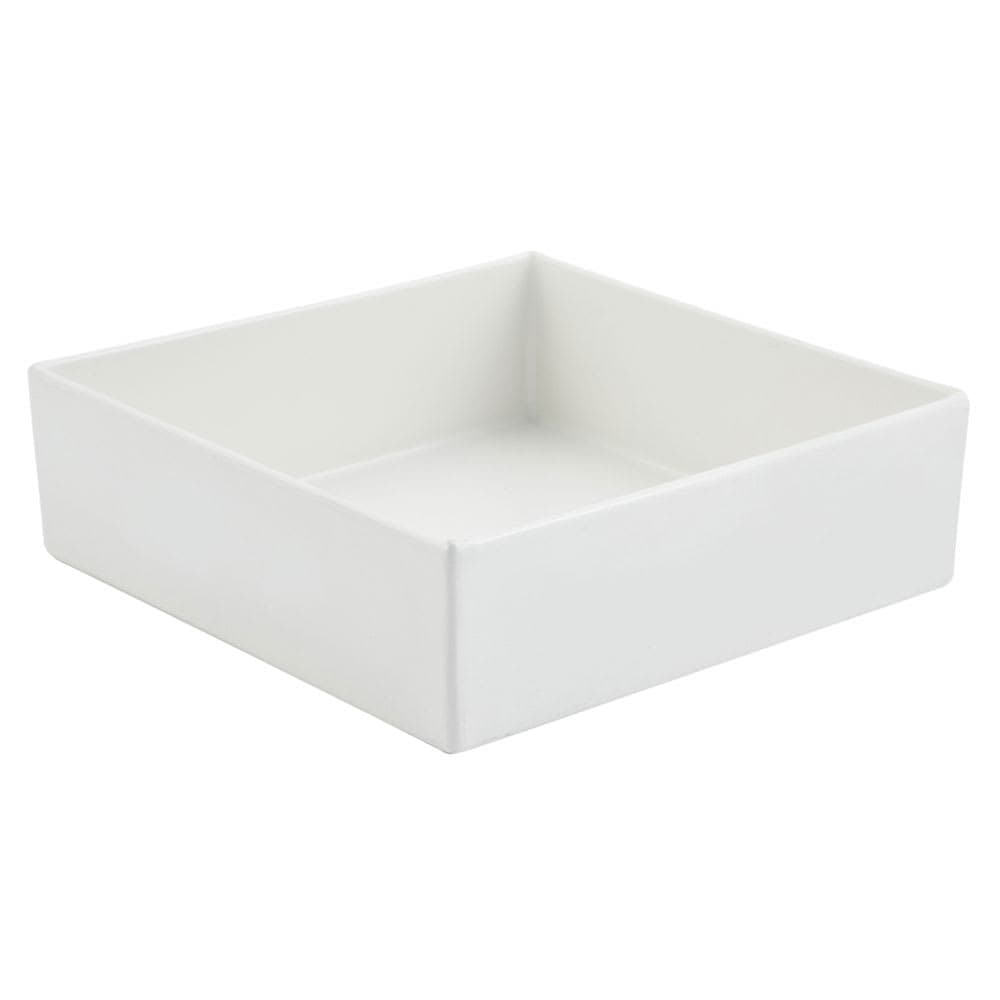 Bon Chef 5107S 96 oz Straight Bowl, 10" x 10" x 3", Aluminum/White