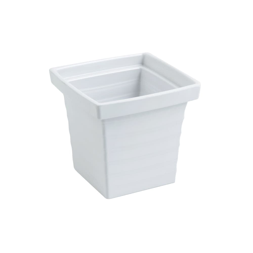 Bon Chef 53108 24 oz Square Melamine Serving Bowl, White