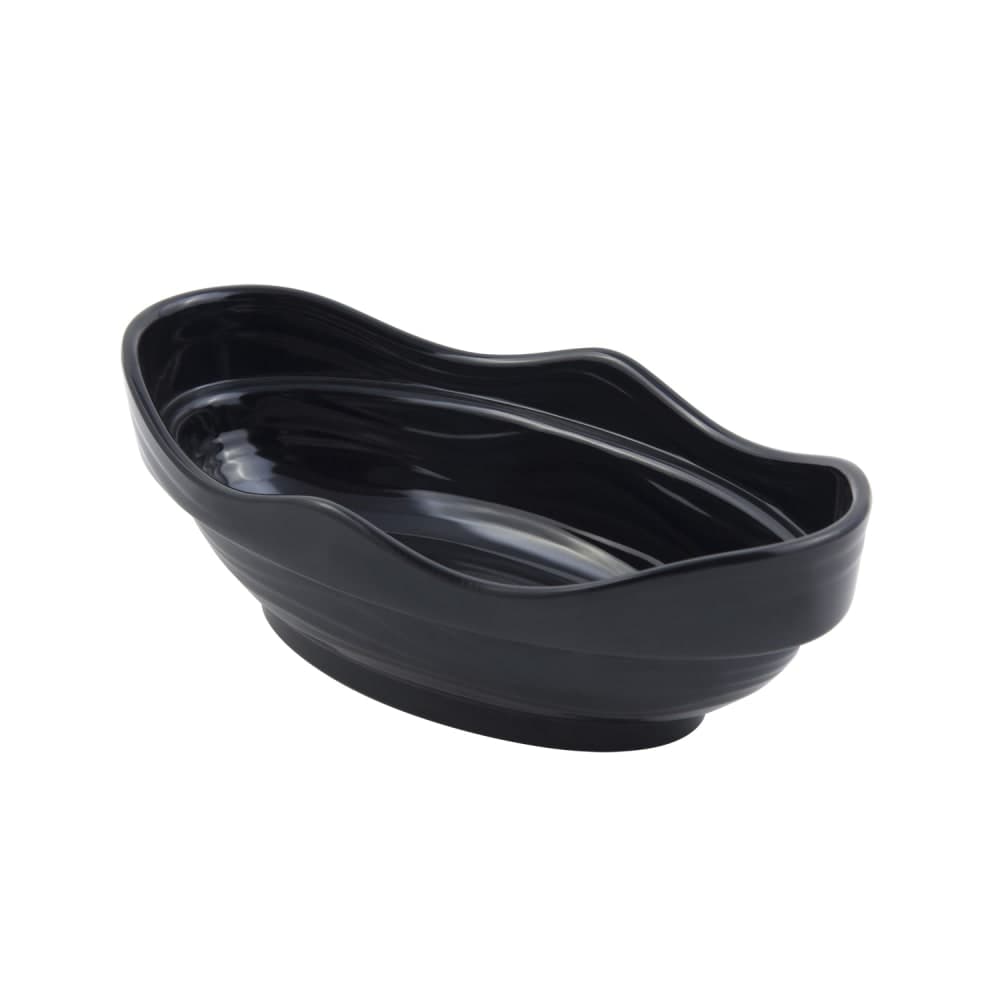 Bon Chef 53207 2 qt Oval Melamine Serving Bowl, Black