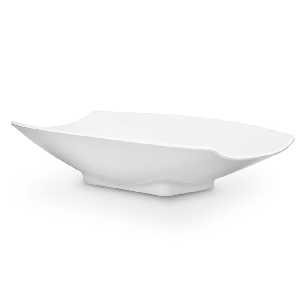 Bon Chef 53704 2 qt Rectangular Melamine Serving Bowl, White