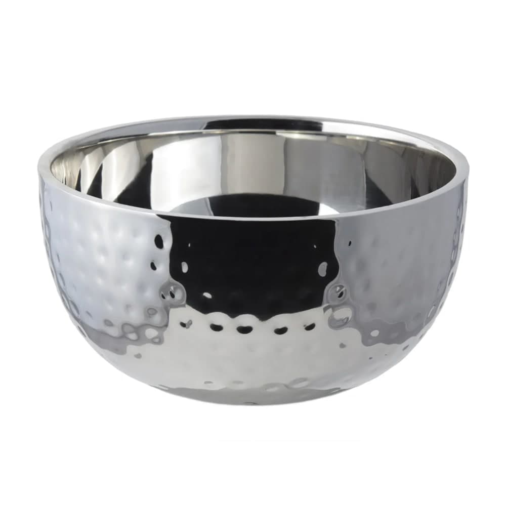 Bon Chef 61260 3 qt Double Wall Bowl, Stainless w/ Hammered Finish