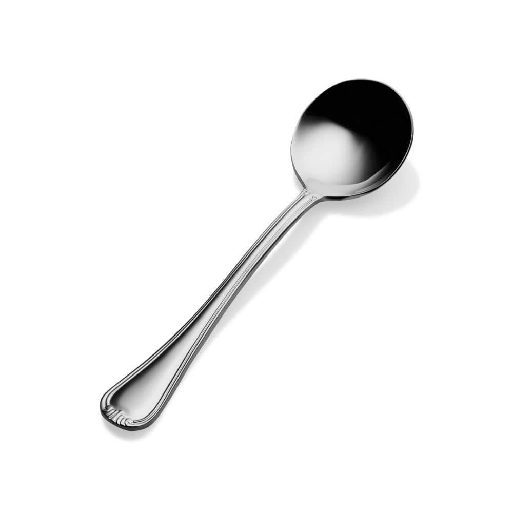 Bon Chef S901 6 1/9" Bouillon Spoon with 18/10 Stainless Grade, Renoir Pattern