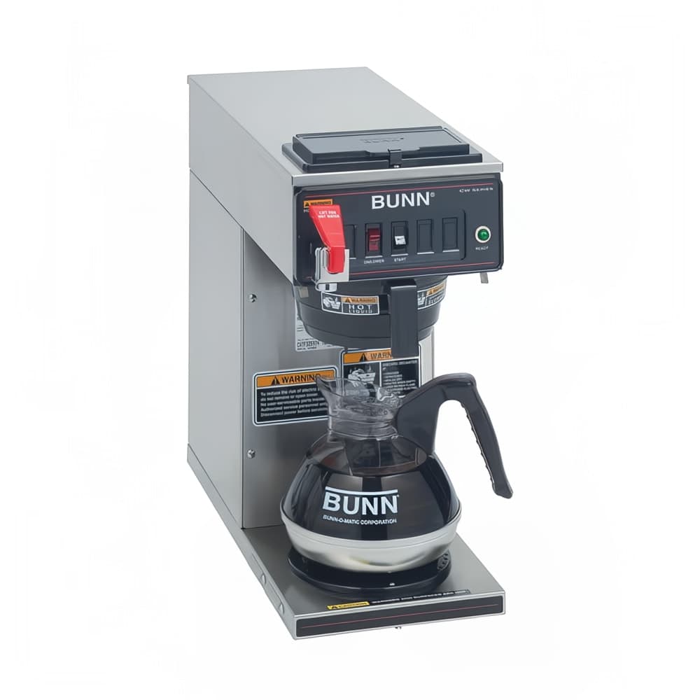Bunn CWTF15-1 Medium Volume Decanter Coffee Maker - Automatic, 3 4/5 gal/hr, 120v (12950.0293)