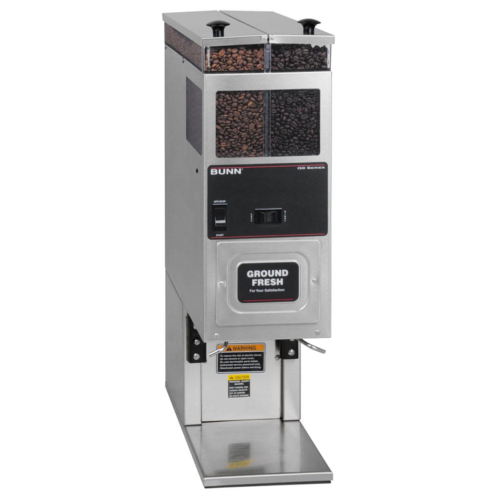Bunn G9-2T HD Coffee Grinder, 2-Hoppers & Brewer Interface, Accepts Large Funnel (24250.0021)
