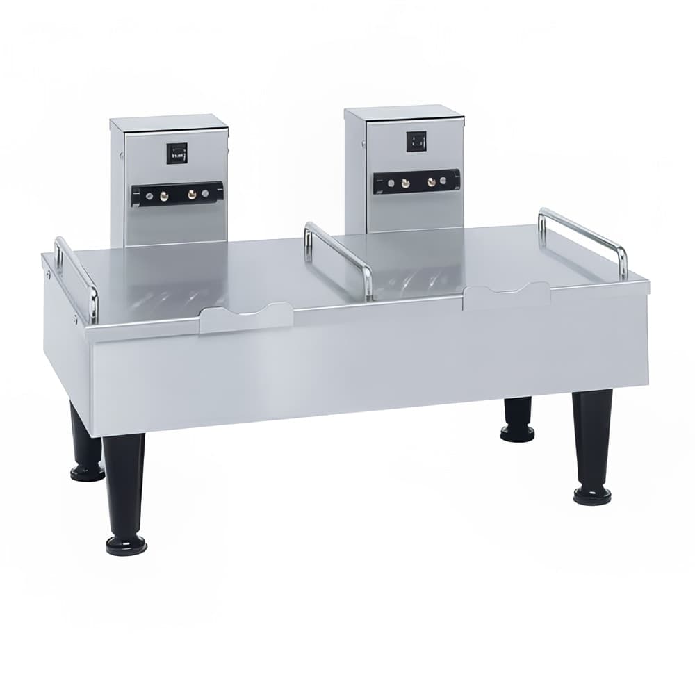 Bunn Soft Heat® Stand for 2 Satellite Coffee Servers, Stainless Finish, 4" Legs, 120V (27875.0000)