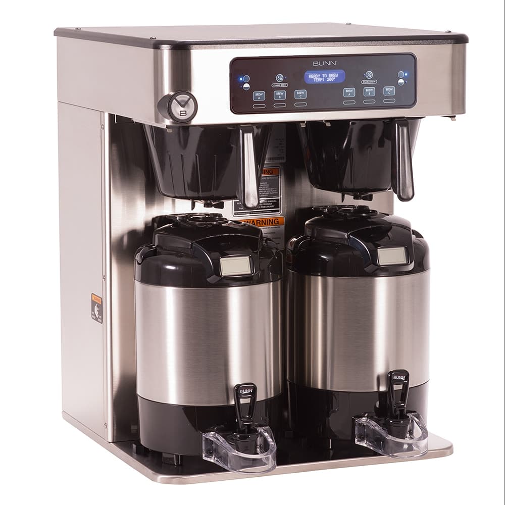 Bunn ICB TWIN Twin Infusion Series Coffee Brewer for ThermoFresh Servers - Stainless, 120-240v/1ph (53200.0100)