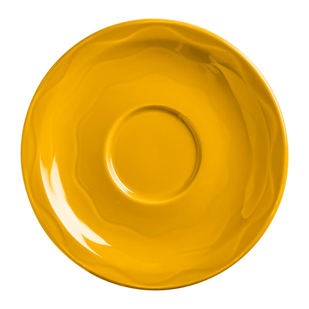 Libbey 903033201 6 1/4" Round Cantina Saucer - Glazed, Saffron
