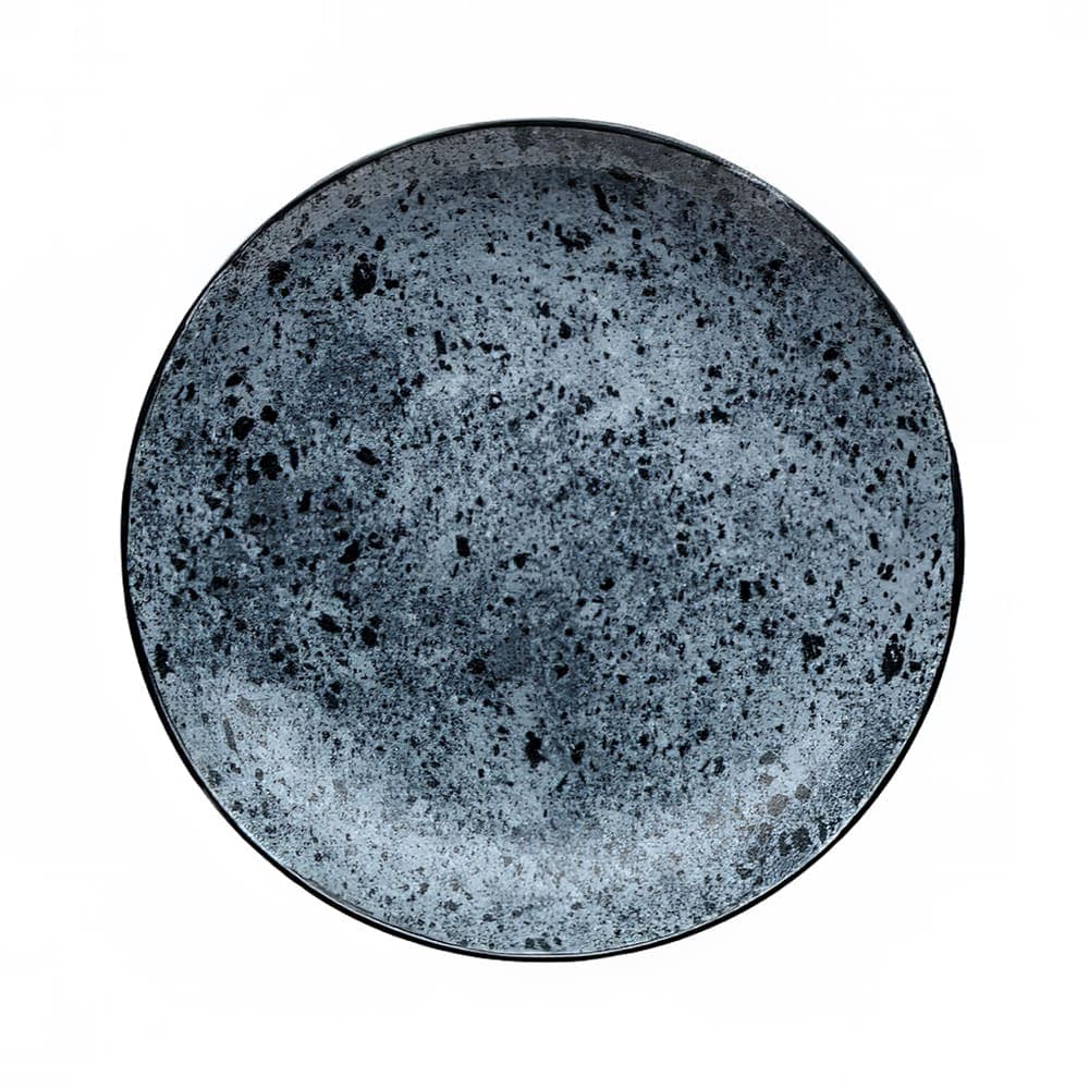 Schonwald 7 7/8" Round Shabby Chic Plate - Coupe, Porcelain, Blue Stone (9331221-63076)