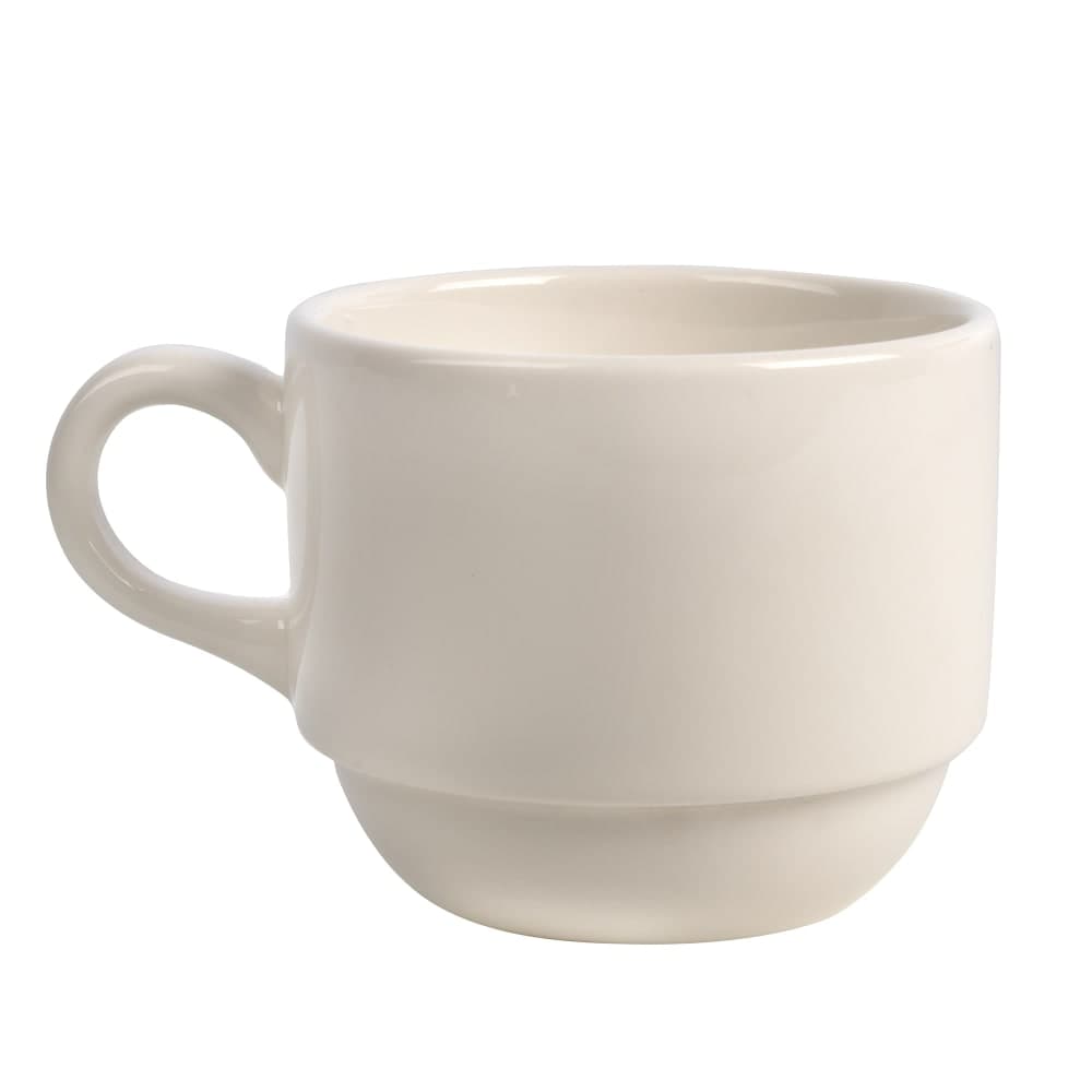 Libbey 950002507 9 oz Stacking Tea Cup, Royal Rideau, Undecorated, White