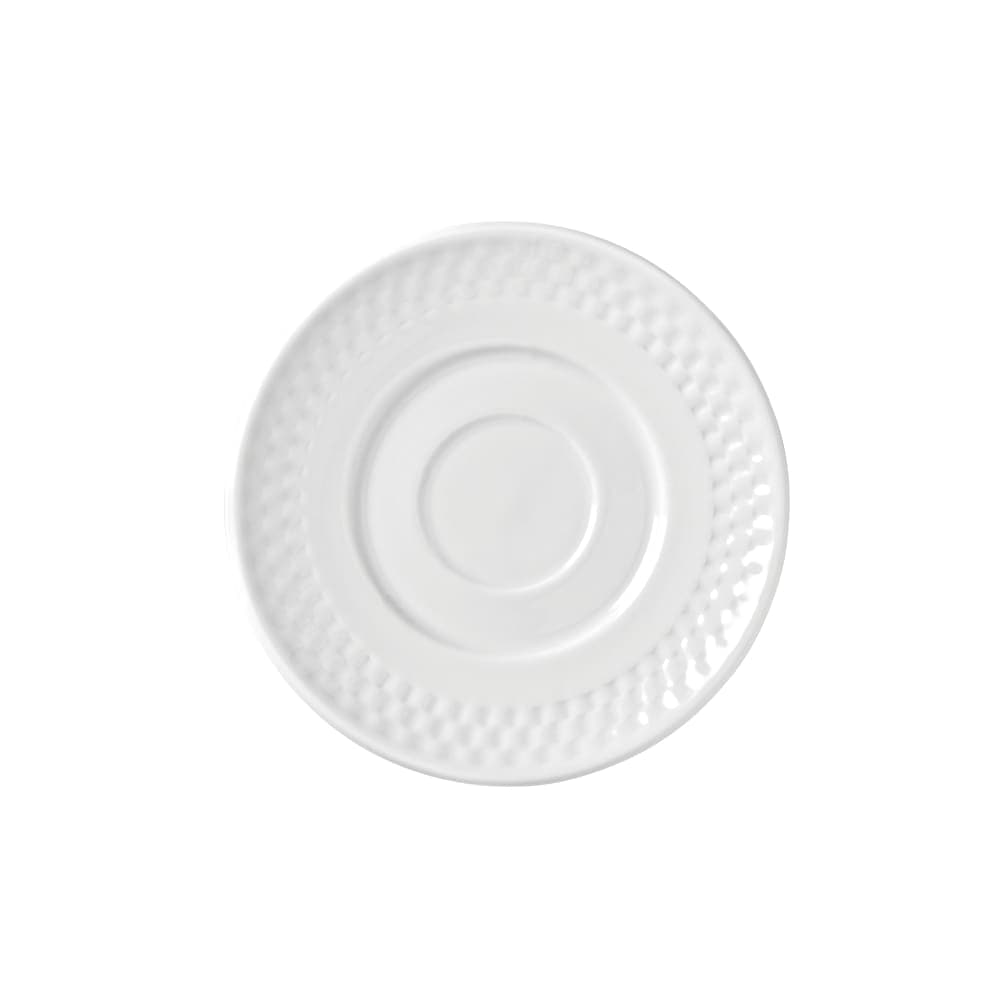 Libbey 999013500 6" Round Eos Constellation Saucer - Porcelain, Lunar White