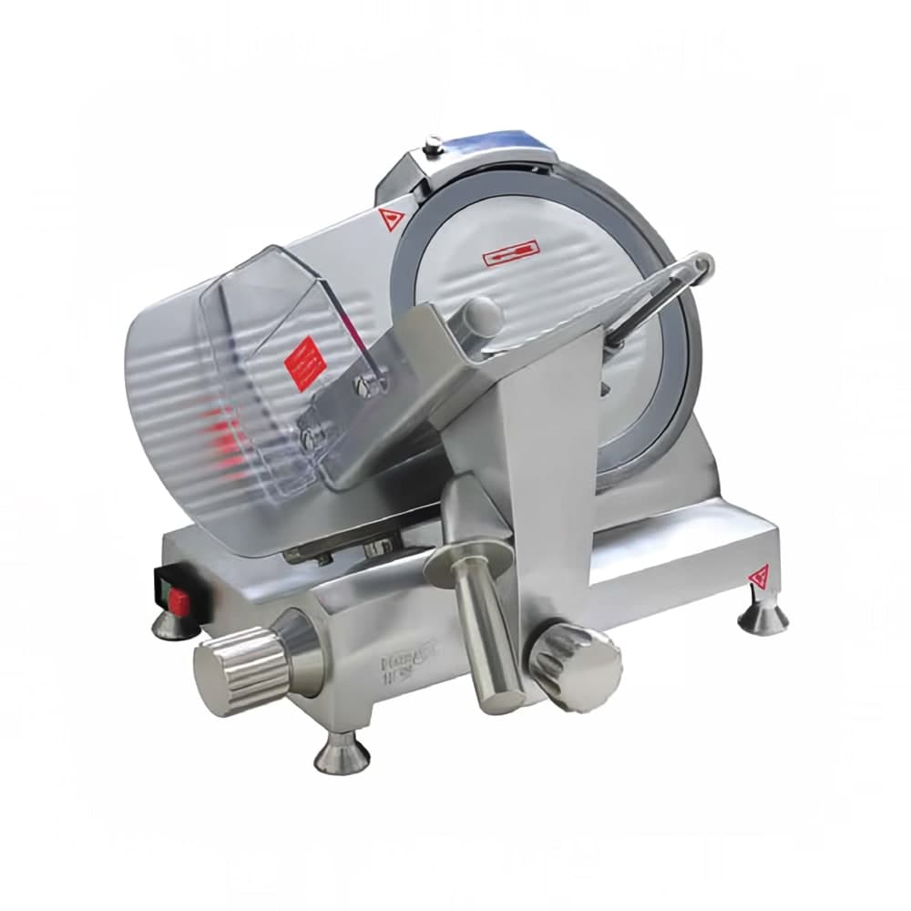 Eurodib HBS-250L Manual Meat Slicer w/ 10" Blade, Belt Driven, Aluminum, 1/5 hp