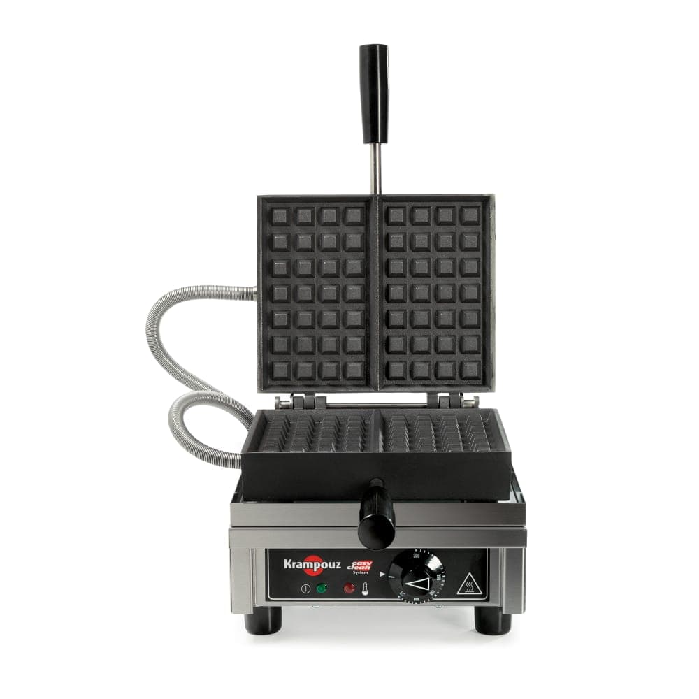 Krampouz Single Liege Waffle Maker w/ Cast Iron Grids, 1440W (WECCHCAS)