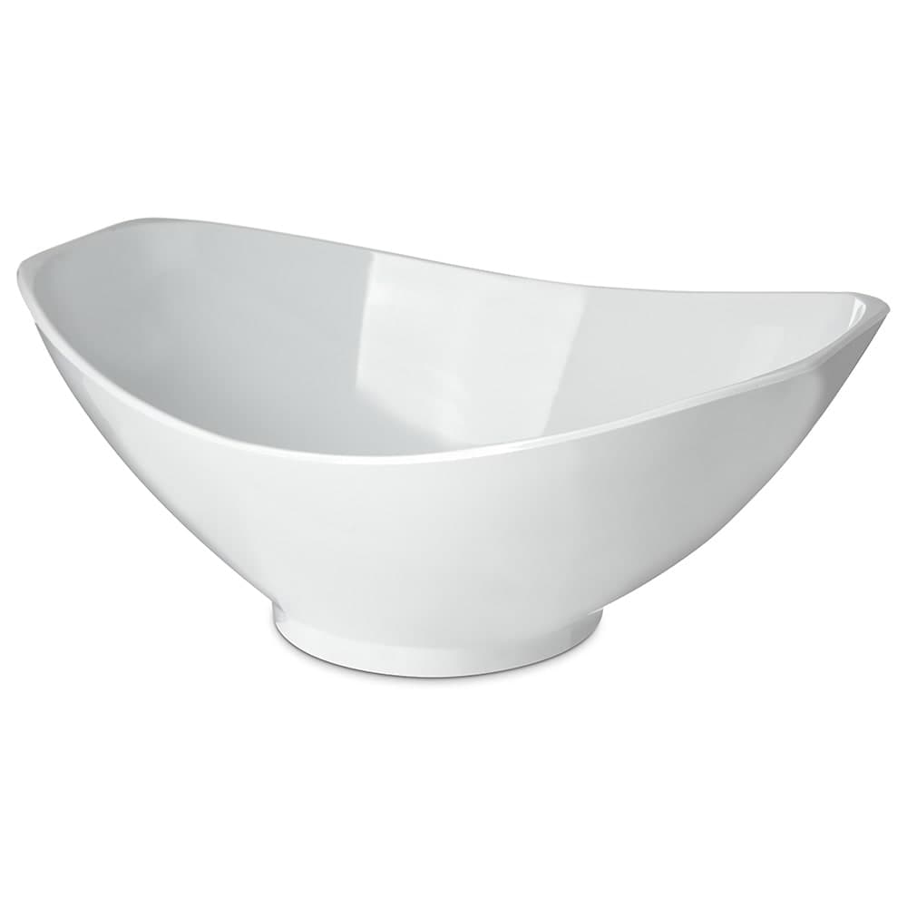 Carlisle 3 3/10 qt Oval Footed Scoop Bowl, Plastic, White (041102)
