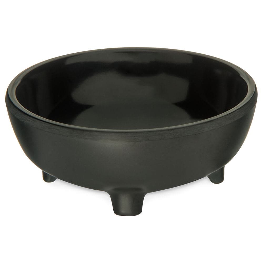 Carlisle 8 oz Melamine Molcajete Salsa Dish, Black (087803)