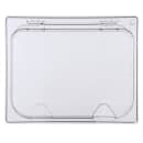 Carlisle Universal Half-Size Hinged Food Pan Lid - Notched, Polycarbonate, Clear (10239Z07) thumbnail 2
