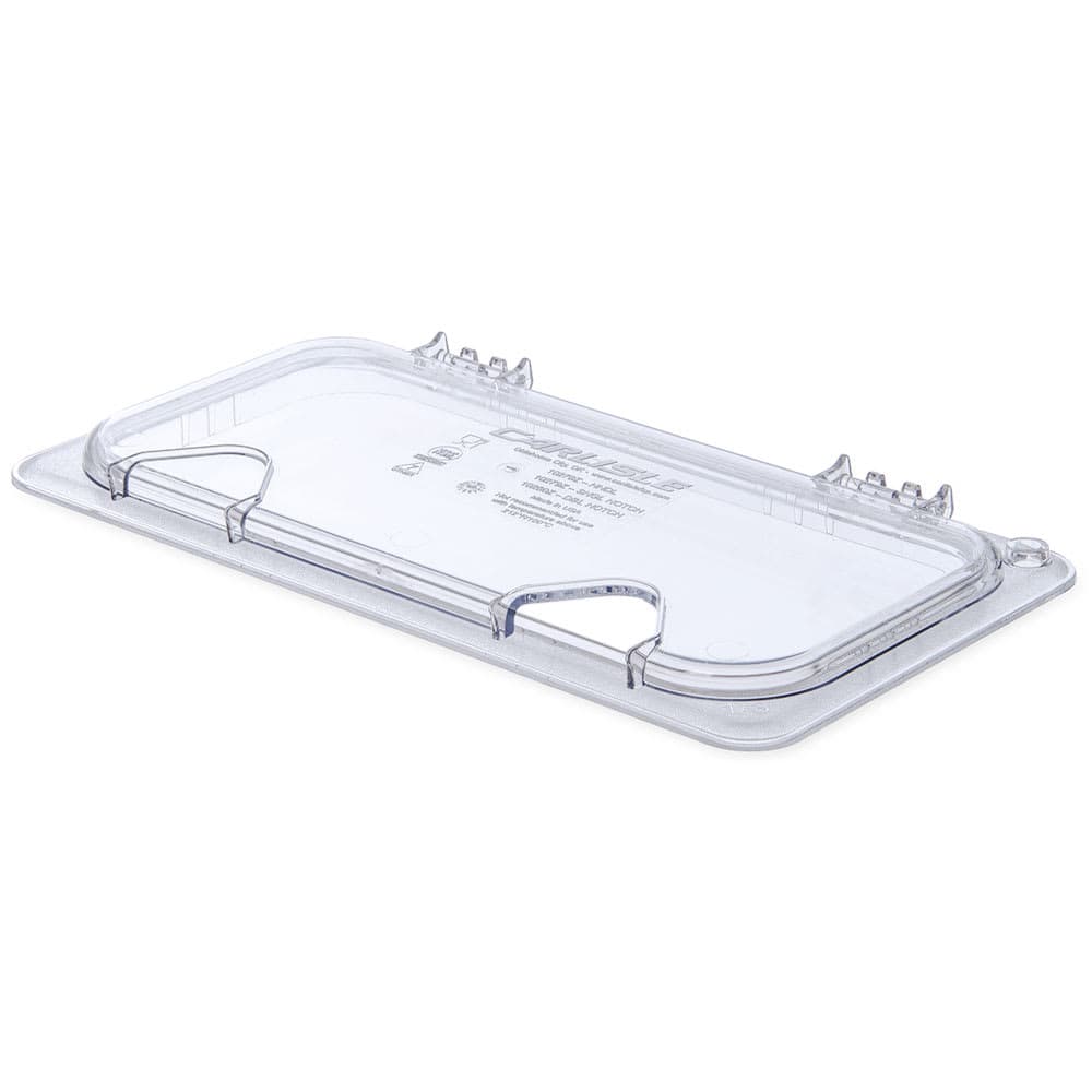 Carlisle Universal Third-Size Hinged Food Pan Lid - Notched, Polycarbonate, Clear (10279Z07)