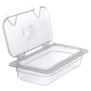 Carlisle Universal Third-Size Hinged Food Pan Lid - Notched, Polycarbonate, Clear (10279Z07) thumbnail 3