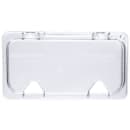 Carlisle Universal Third-Size Hinged Food Pan Lid - Notched, Polycarbonate, Clear (10280Z07) thumbnail 2