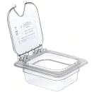 Carlisle Universal Sixth-Size Hinged Food Pan Lid - Notched, Polycarbonate, Clear (10319Z07) thumbnail 3