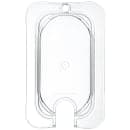 Carlisle Universal 1/9 Size Food Pan Lid - Flat, Notched, Clear (10337U07) thumbnail 2