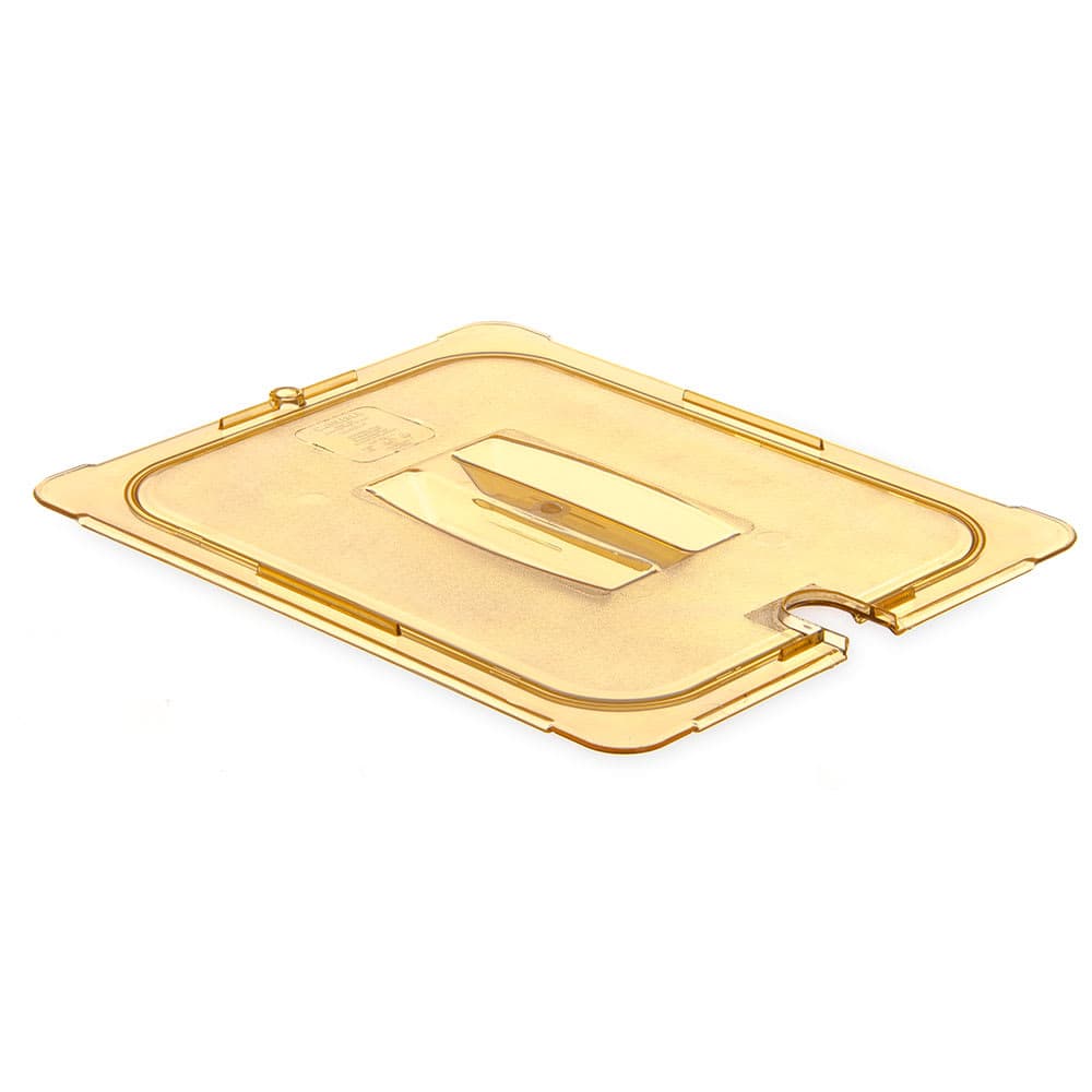 Carlisle Universal Half Size High Heat Food Pan Notched Lid - Amber (10431U13)