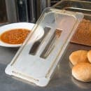 Carlisle Universal 1/3 Size High Heat Food Pan Handle Lid - Amber (10470U13) thumbnail 4