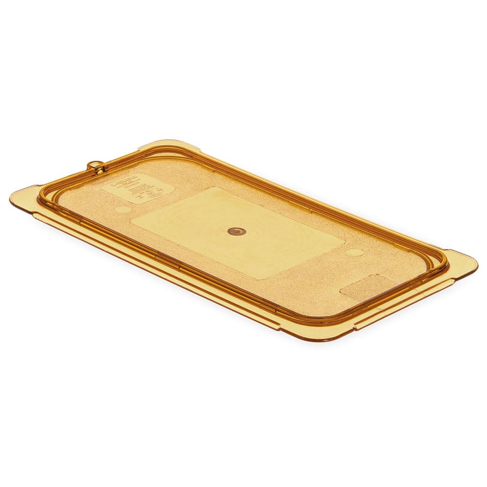 Carlisle Universal 1/3 Size High Heat Food Pan Notched Lid - Amber (10471U13)