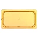Carlisle Universal 1/3 Size High Heat Food Pan Notched Lid - Amber (10471U13) thumbnail 2