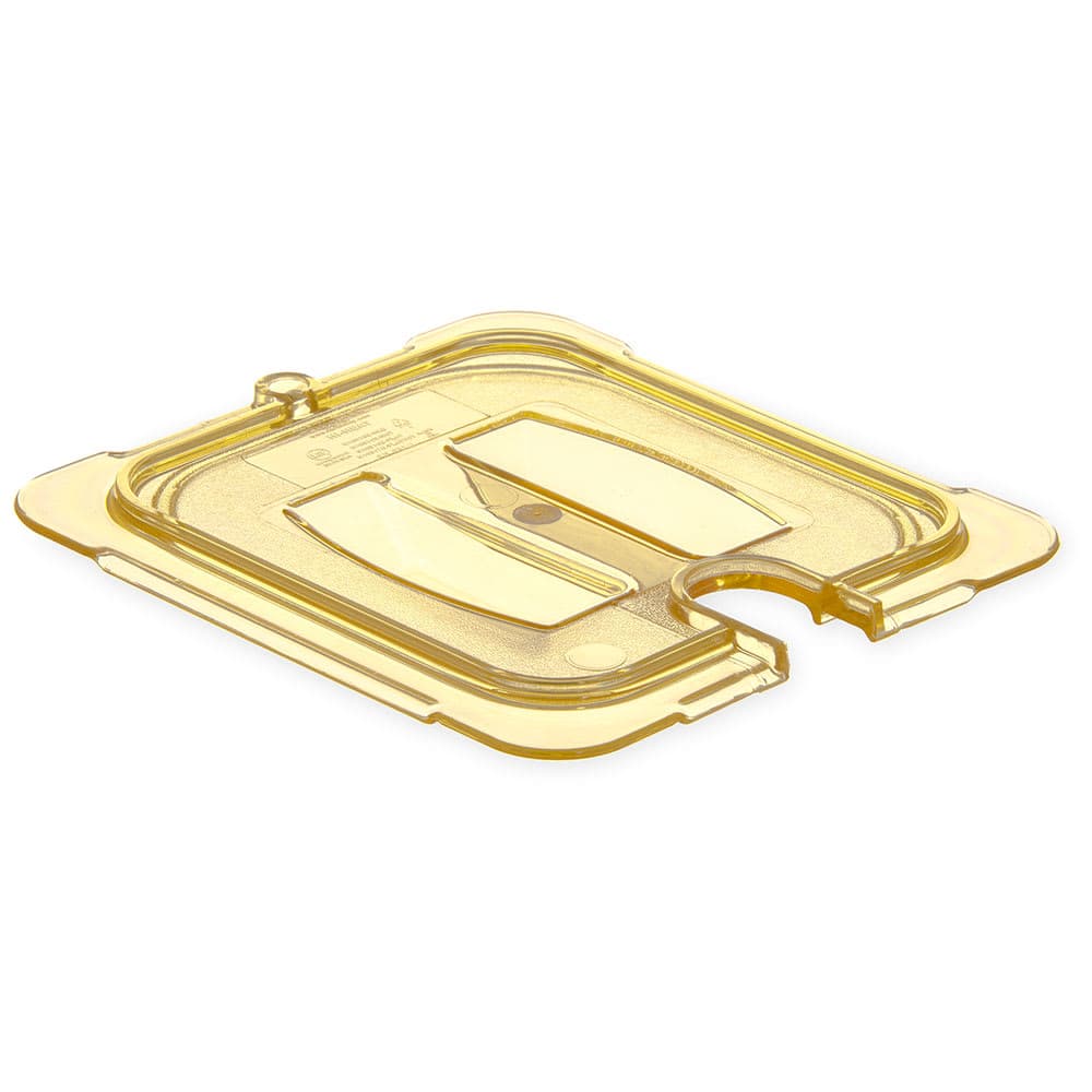 Carlisle Universal 1/6 Size High Heat Food Pan Notched Lid - Amber (10511U13)
