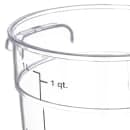 Carlisle 1 qt Round Food Storage Container - Stackable, Clear (1076107) thumbnail 4