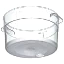 Carlisle 2 qt Round Food Storage Container - Stackable, Clear (1076307) thumbnail 3