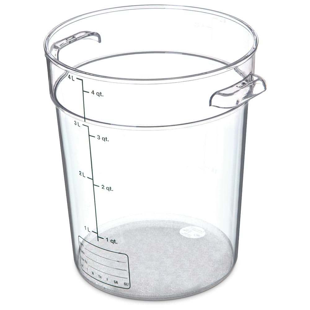 Carlisle 4 qt Round Food Storage Container - Stackable, Clear (1076407)