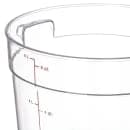 Carlisle 6 qt Round Food Storage Container - Stackable, Clear (1076507) thumbnail 4