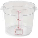 Carlisle 6 qt Round Food Storage Container - Stackable, Clear (1076507) thumbnail 5