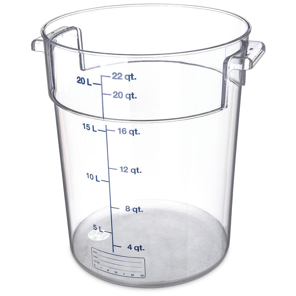 Carlisle 22 qt Round Container - Clear (1076907)