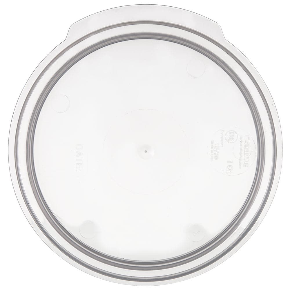 Carlisle 1 qt Round Food Storage Lid - Translucent (1077030)