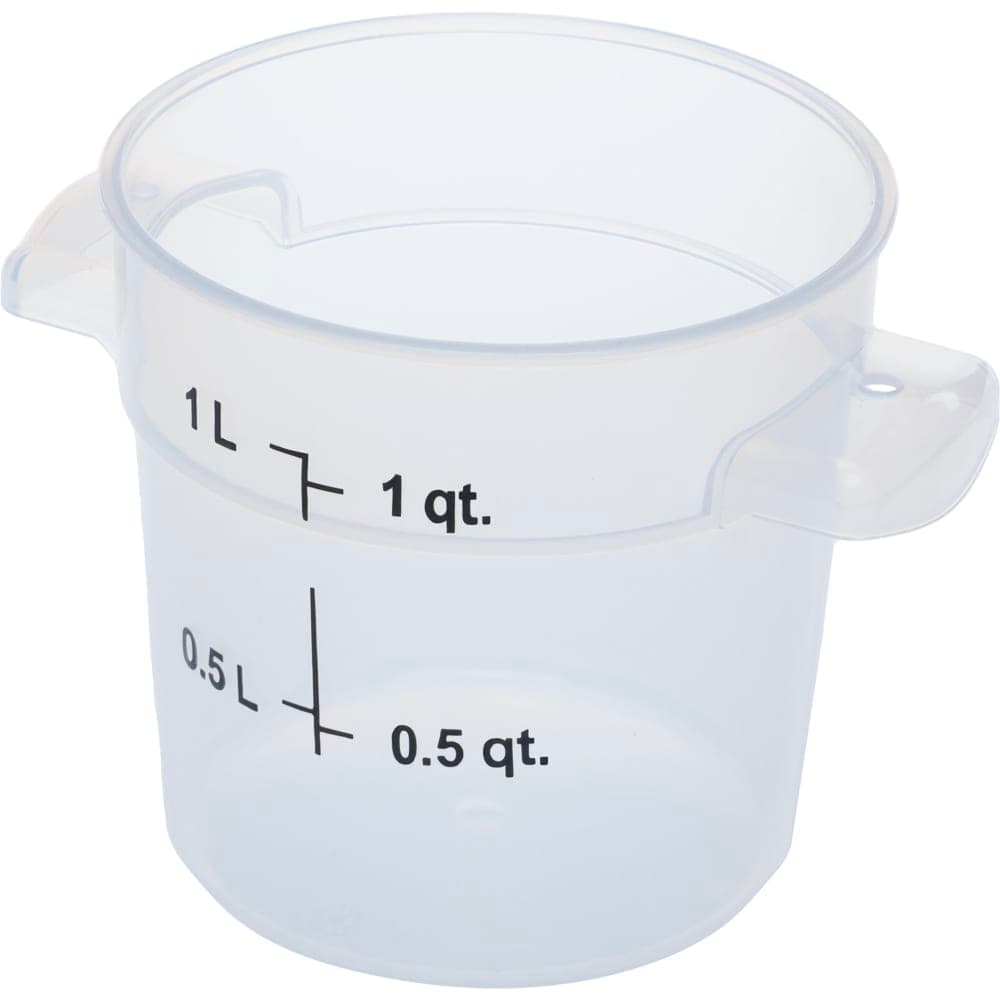 Carlisle 1 qt Round Storage Container - Clear (1096130)