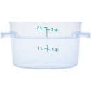 Carlisle 2 qt Round Storage Container - Clear (1096330) thumbnail 3