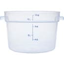 Carlisle 12 qt Round Storage Container - Clear (1096730) thumbnail 3