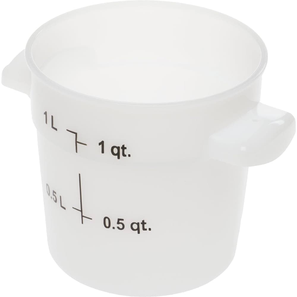 Carlisle 1 qt Round Storage Container - White (1097102)
