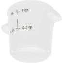 Carlisle 1 qt Round Storage Container - White (1097102) thumbnail 2