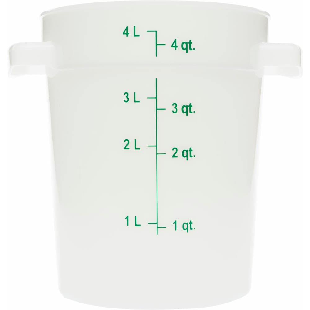 Carlisle 4 qt Round Storage Container - White (1097402)